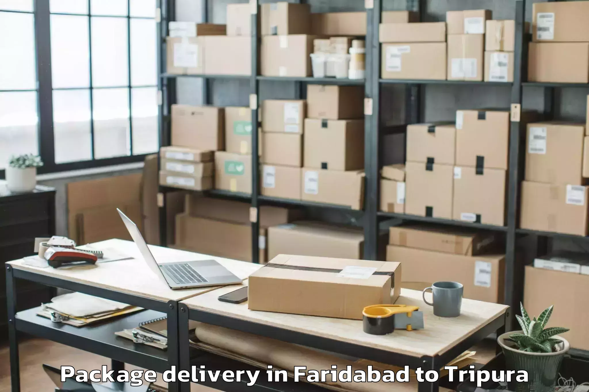 Faridabad to Amarpur Gomati Package Delivery Booking